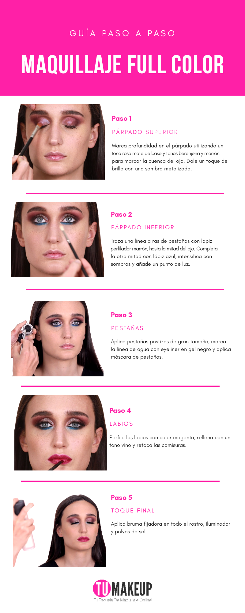 Guía de 5 pasos para un maquillaje FULL COLOR | TUMAKEUP - Tu Escuela De  Maquillaje Online
